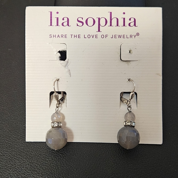 Lia Sophia Smokey Quartz Earrings - Picture 3 of 3